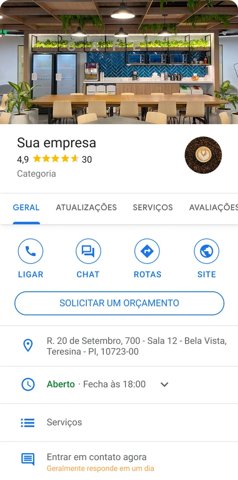 Perfil da Empresa no Google